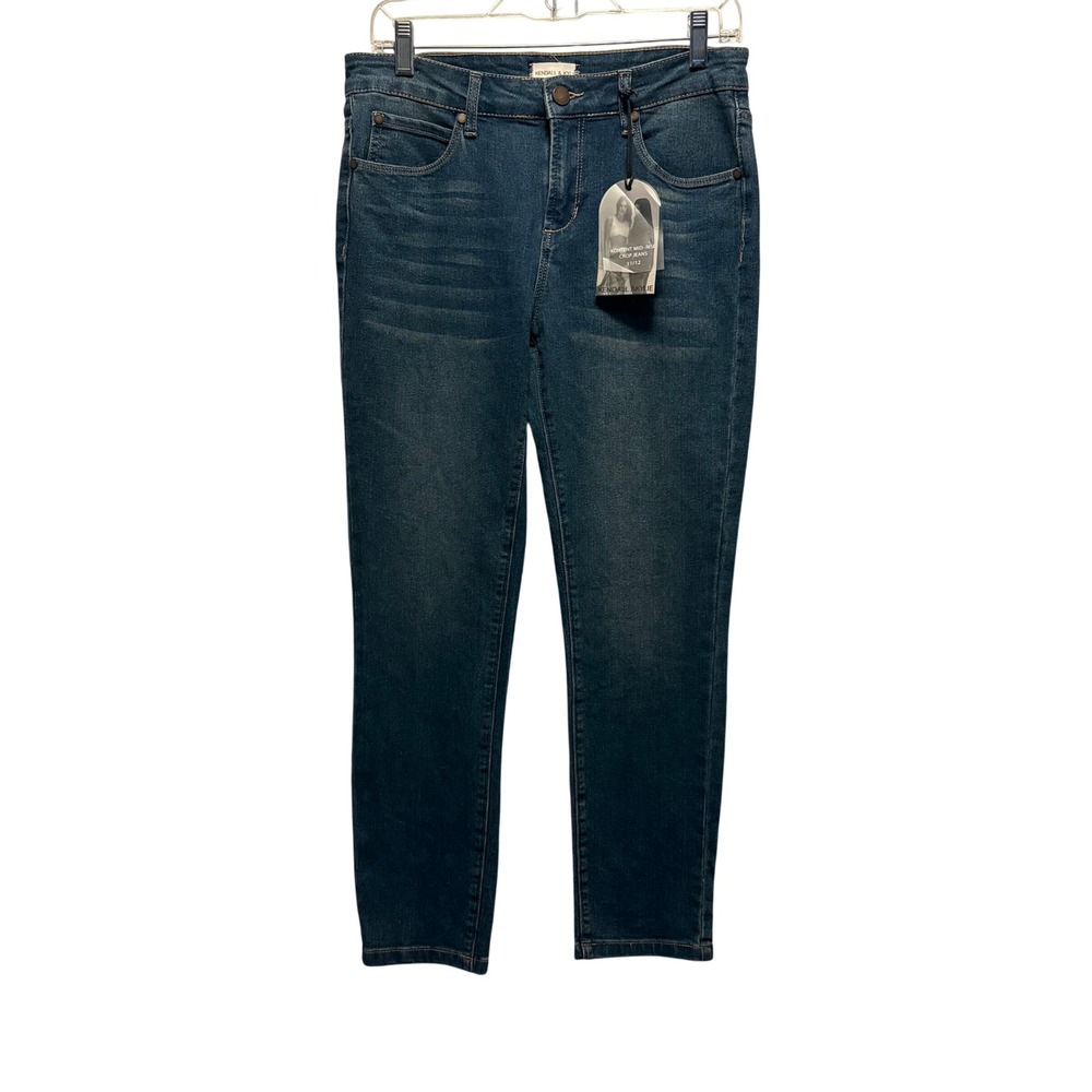 Kendall &‎ Kylie Kontent Women's Mid-Rise Crop Jeans Redwood Blue  Size 11/12